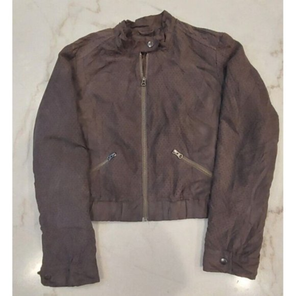 Elle Bomber Jacker Brown Size Large